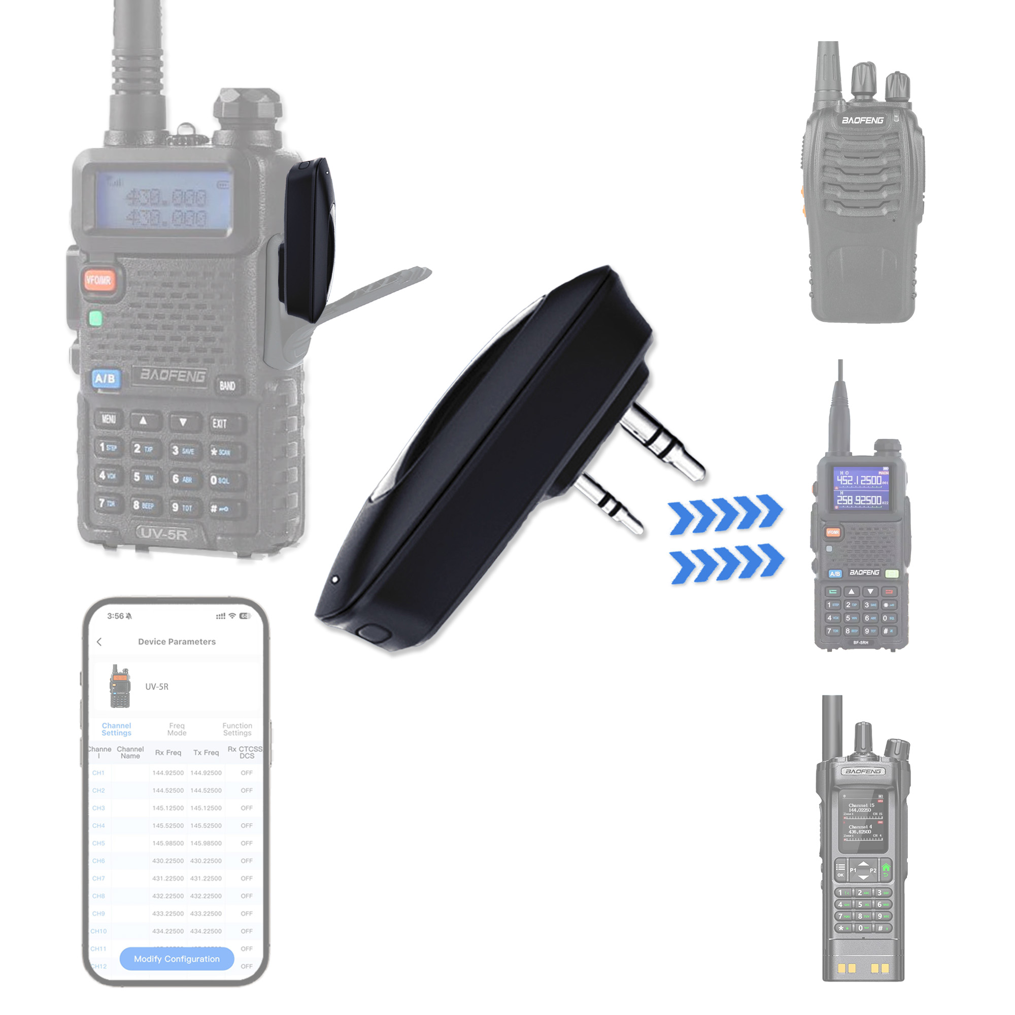 Controller Adapter Usb - Programmatore per Walkie Talkie Bluetooth BT-1AD