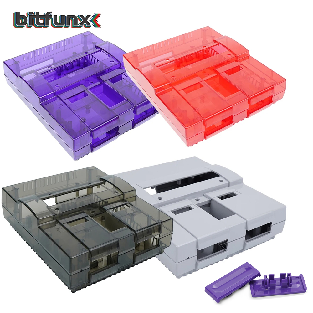 Retro Gaming Nintendo - Bitfunx SNES Custodia trasparente con guscio