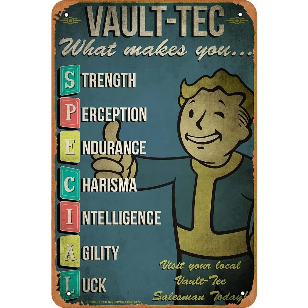 Retro Gaming Vault - Poster in metallo RetroGameDecor V-Vault Tec